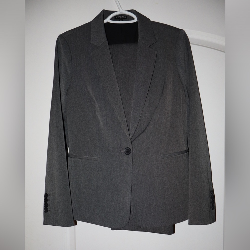 Express Gray Business Suit Set - Pants and Blazer